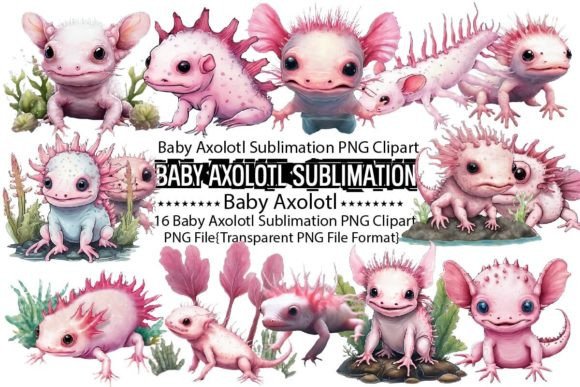 Download Baby Axolotl Sublimation Bundle - Bundle Collection