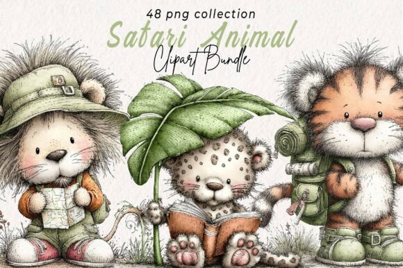 Download Whimsical Safari Clipart Bundle - Bundle Collection