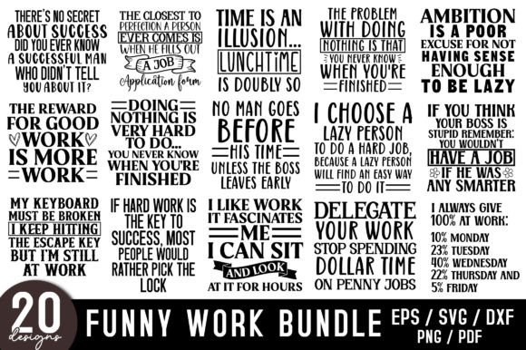 Download Funny Work SVG Bundle,Funny Quote Bundle - Bundle Collection