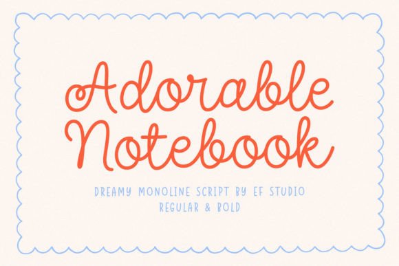 Download Adorable Notebook Font - Adorable Collection