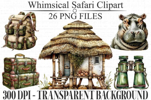 Download Whimsical Safari Clipart Bundle - Bundle Collection