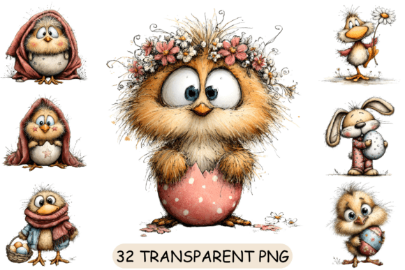 Download 32 Easter Chick PNG Clipart Bundle - Bundle Collection