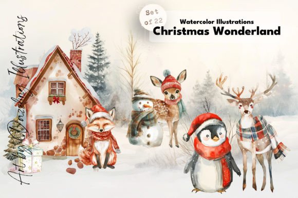 Download Winter Wonderland Christmas Animals - Christmas animals Collection