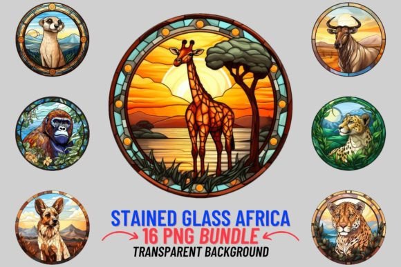 Download Stained Glass African Animals Bundle - Bundle Collection