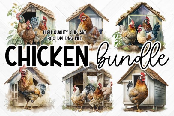Download Watercolor Chicken Clipart Bundle - Bundle Collection