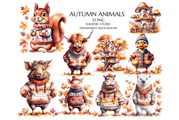 Download Autumn Woodland Animals Clipart - Premium Resources