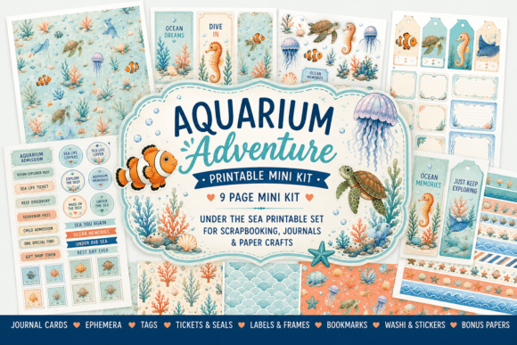 Download Aquarium Adventure Papercraft Mini Kit - Adventure Collection