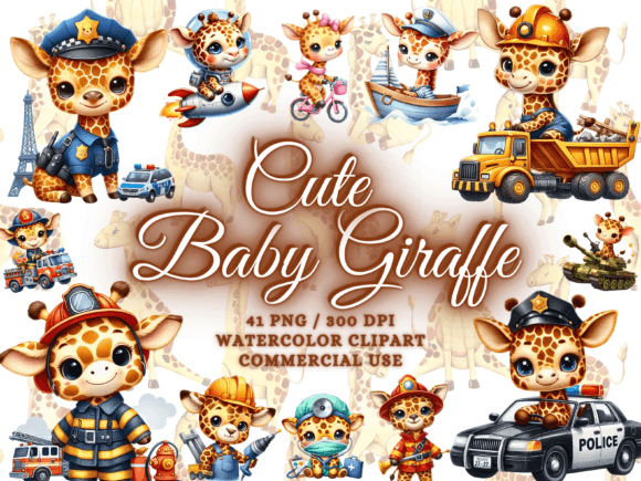 Download Cute Baby Giraffe Clipart - Giraffe Png - Giraffe Collection