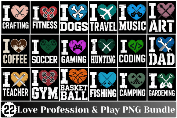 Download Love Profession &amp; Play PNG Bundle - Bundle Collection