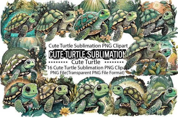 Download Cute Turtle Sublimation Bundle - Bundle Collection