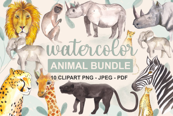 Download Watercolor Animal Bundle - Bundle Collection