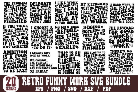 Download Retro Funny Work SVG Bundle,Funny Quote - Bundle Collection