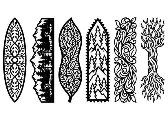 Download Nature Forest Leaf Bookmark EPS Bundle - Bundle Collection