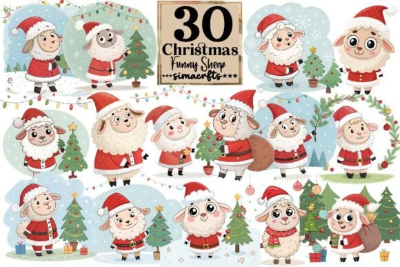 Download Funny Christmas Sheep Sublimation Bundle - Bundle Collection