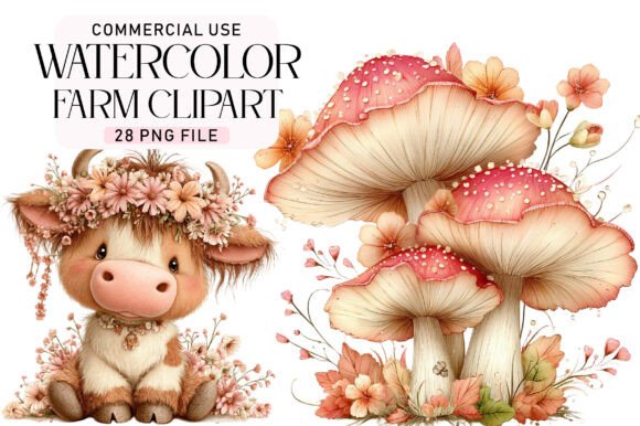 Download Watercolor Farm Clipart Bundle - Bundle Collection