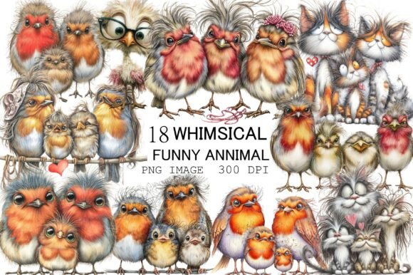 Download Funny Whimsical Animal Clipart Bundle - Bundle Collection