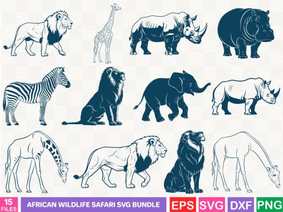 Download African Wildlife Safari SVG Bundle - Bundle Collection
