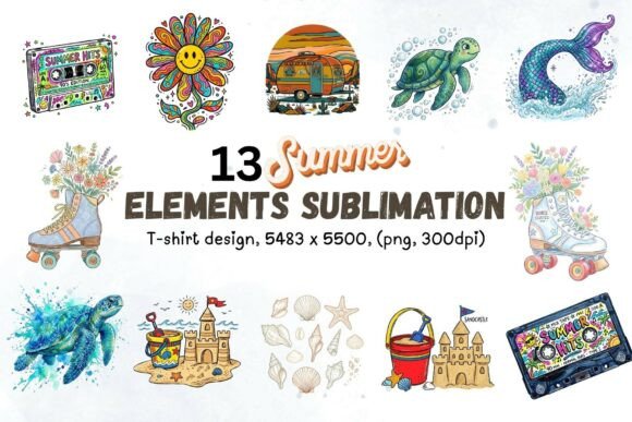 Download 13 Summer Elements Sublimation Bundle - Bundle Collection