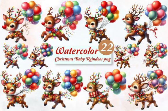 Download Christmas Baby Reindeer PNG Bundle - Bundle Collection