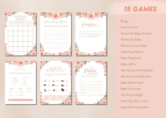Download Baby Shower Bundle - Floral Baby Shower - Bundle Collection