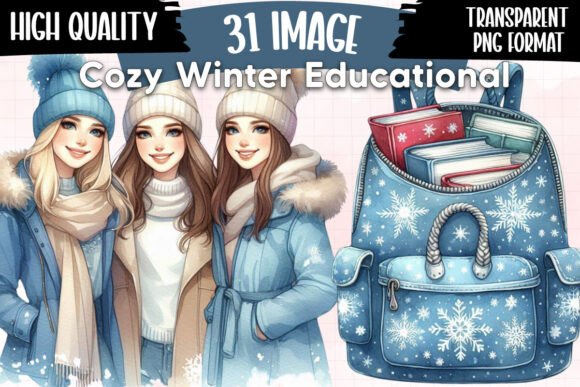 Download Cozy Winter Educational Clipart Bundle - Bundle Collection