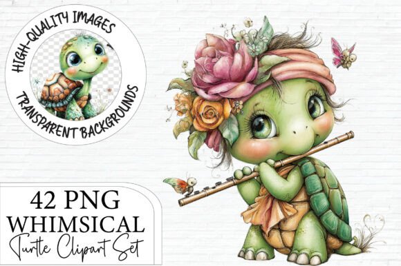 Download Whimsical Turtle Clipart Bundle - Bundle Collection