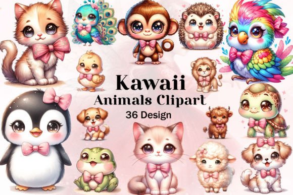 Download Kawaii Animals Clipart Bundle - Bundle Collection