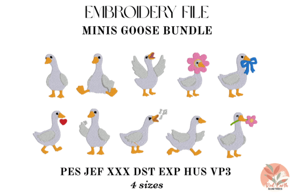 Download Mini Goose Embroidery Bundle 24 Designs - Bundle Collection