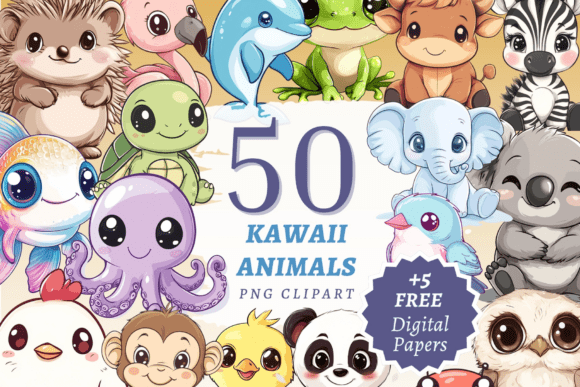 Download Kawaii Animals PNG Bundle - Bundle Collection