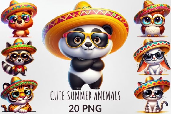 Download Cute Summer Animals Sublimation Bundle - Bundle Collection