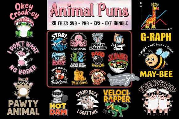 Download Animal Puns SVG Bundle - Bundle Collection
