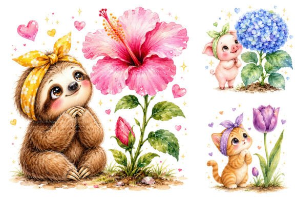 Download 30 Watercolor Baby Animal Clipart Bundle - Bundle Collection