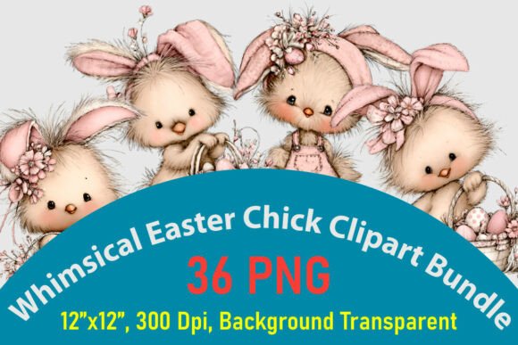 Download Whimsical Easter Chick Clipart Bundle - Bundle Collection
