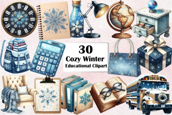 Download Cozy Winter Educational Clipart Bundle - Bundle Collection