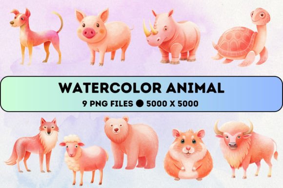 Download Watercolor Animal Bundle - Bundle Collection
