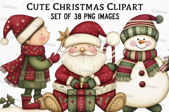 Download Cute Christmas Clipart Bundle - Bundle Collection