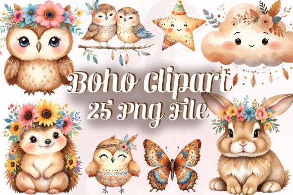 Download Boho Woodland Animal Clipart PNG Bundle - Bundle Collection