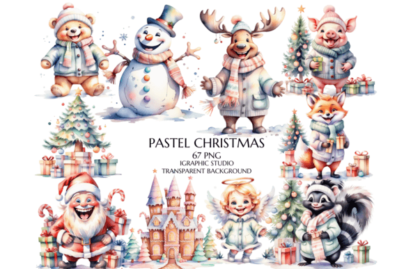 Download Pastel Christmas Clipart Clipart Bundle - Bundle Collection
