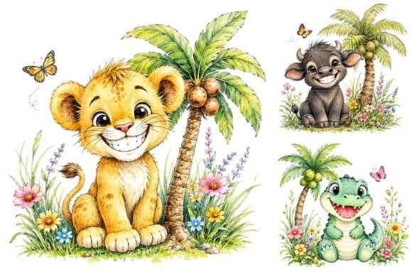 Download Cute Safari Animal Clipart Bundle - Bundle Collection