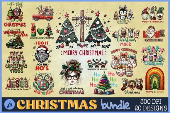 Download Retro Christmas Sublimation Bundle - Bundle Collection