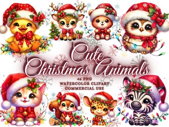 Download Christmas Clipart Christmas Animals Png - Christmas animals Collection