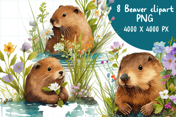Download Beaver Sublimation Clipart Bundle - Bundle Collection